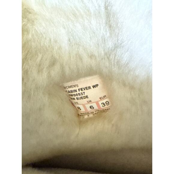 Cushe Cabin Fever Waterproof Boots Womens Tan Suede Faux Fur Lined Size 8 - Picture 5 of 6